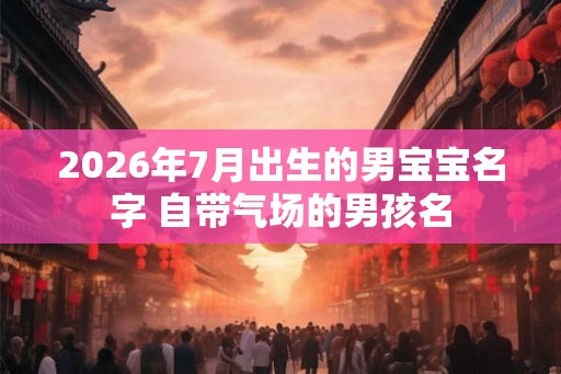 2026年7月出生的男宝宝名字 自带气场的男孩名