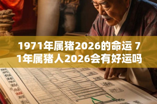 1971年属猪2026的命运 71年属猪人2026会有好运吗