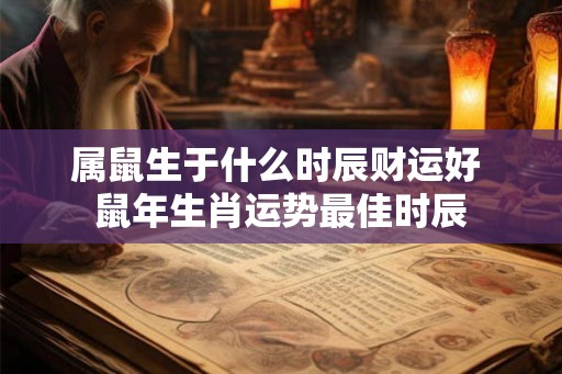 属鼠生于什么时辰财运好 鼠年生肖运势最佳时辰