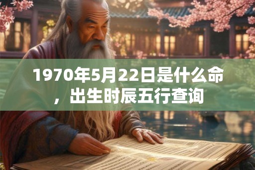 1970年5月22日是什么命，出生时辰五行查询