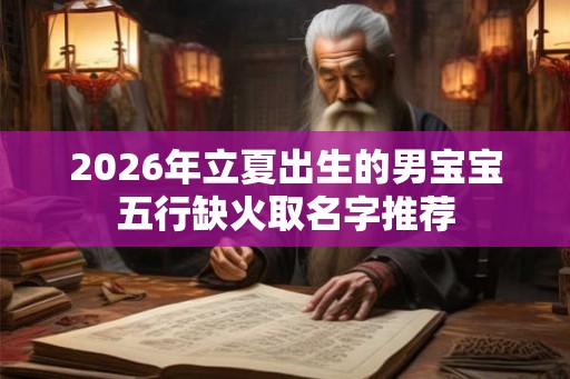 2026年立夏出生的男宝宝五行缺火取名字推荐 2026年立夏出生的男宝宝五行缺火取名字推荐