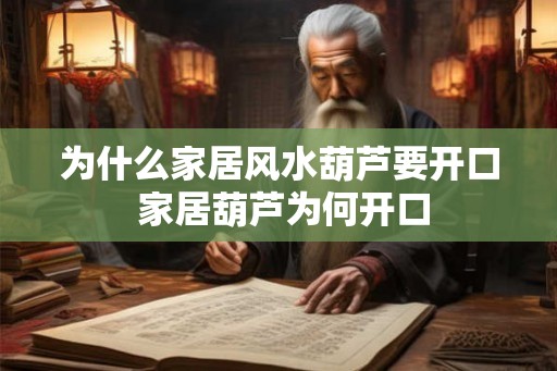 为什么家居风水葫芦要开口 家居葫芦为何开口