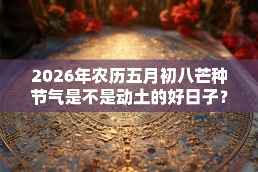 2026年农历五月初八芒种节气是不是动土的好日子？