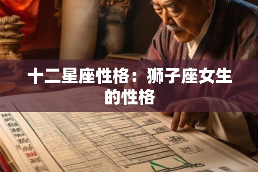 十二星座性格：狮子座女生的性格