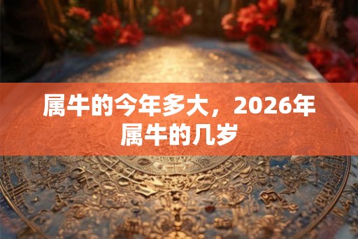 属牛的今年多大，2026年属牛的几岁