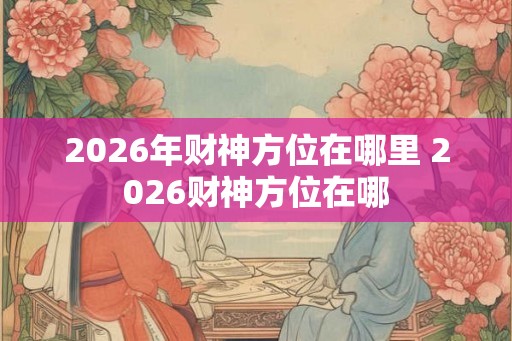2026年财神方位在哪里 2026财神方位在哪 2026年财神方位在哪里 2026财神方位在哪