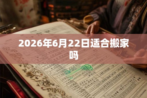 2026年6月22日适合搬家吗