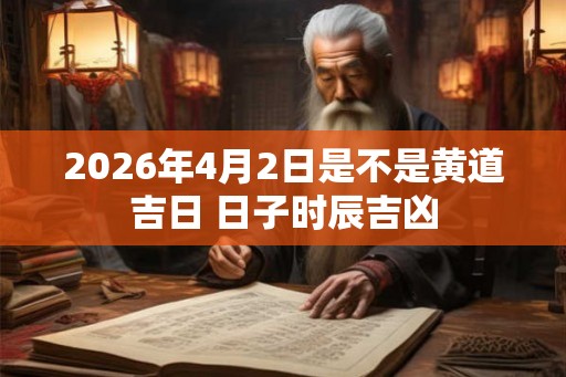 2026年4月2日是不是黄道吉日 日子时辰吉凶