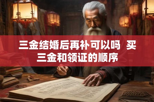 三金结婚后再补可以吗  买三金和领证的顺序