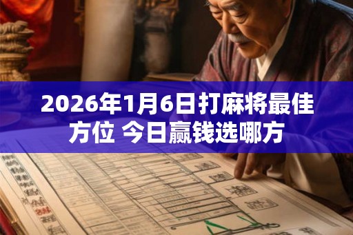 2026年1月6日打麻将最佳方位 今日赢钱选哪方 2026年1月6日打麻将最佳方位 今日赢钱选哪方