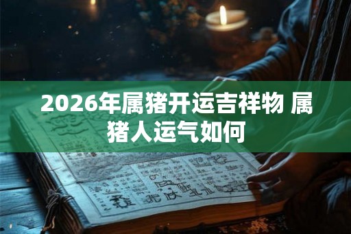 2026年属猪开运吉祥物 属猪人运气如何