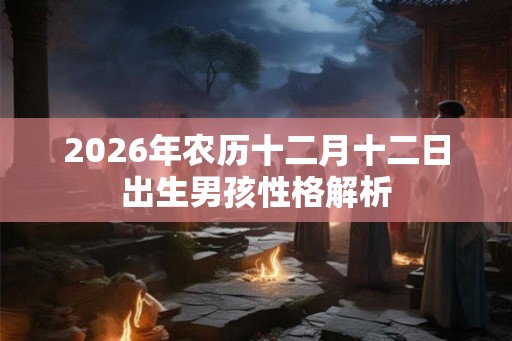 2026年农历十二月十二日出生男孩性格解析
