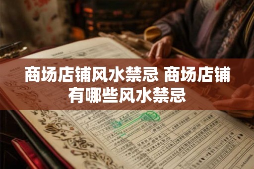 商场店铺风水禁忌 商场店铺有哪些风水禁忌
