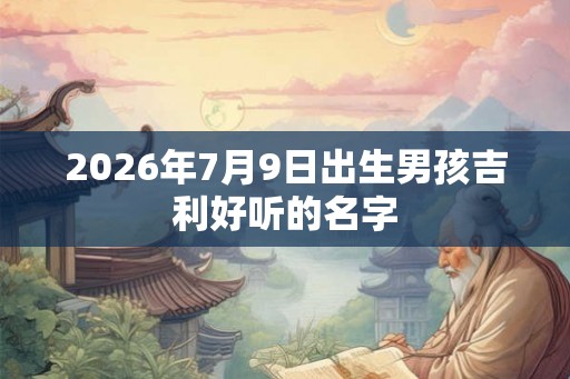 2026年7月9日出生男孩吉利好听的名字