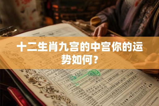十二生肖九宫的中宫你的运势如何？