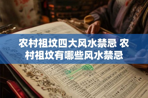 农村祖坟四大风水禁忌 农村祖坟有哪些风水禁忌