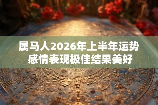 属马人2026年上半年运势 感情表现极佳结果美好
