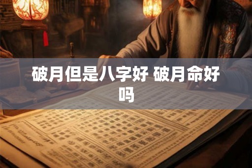 破月但是八字好 破月命好吗