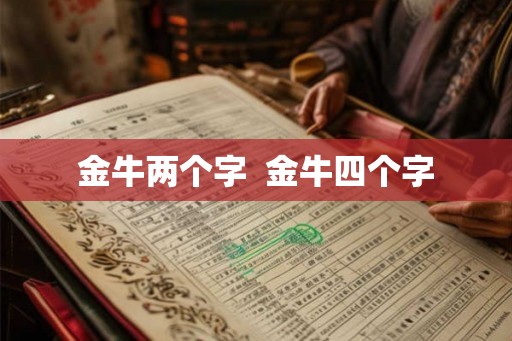 金牛两个字 金牛四个字 金牛两个字 金牛四个字