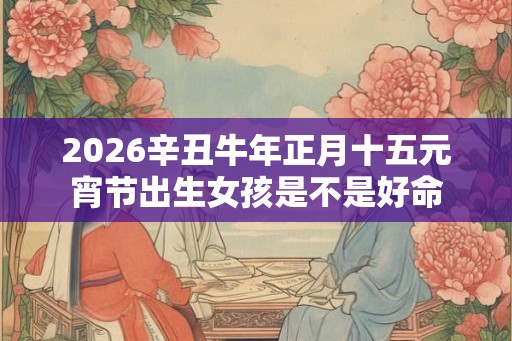 2026辛丑牛年正月十五元宵节出生女孩是不是好命