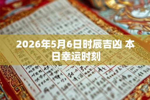 2026年5月6日时辰吉凶 本日幸运时刻
