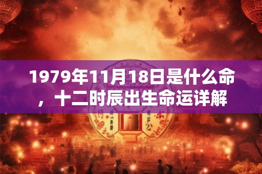 1979年11月18日是什么命,十二时辰出生命运详解 1979年11月18日是什么命,十二时辰出生命运详解