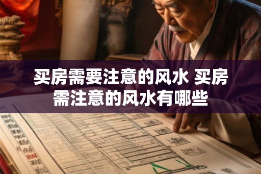 买房需要注意的风水 买房需注意的风水有哪些