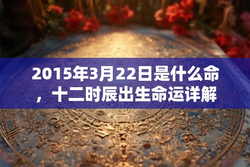 2015年3月22日是什么命，十二时辰出生命运详解