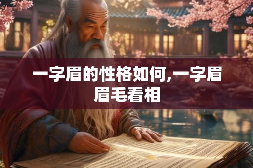 一字眉的性格如何,一字眉眉毛看相