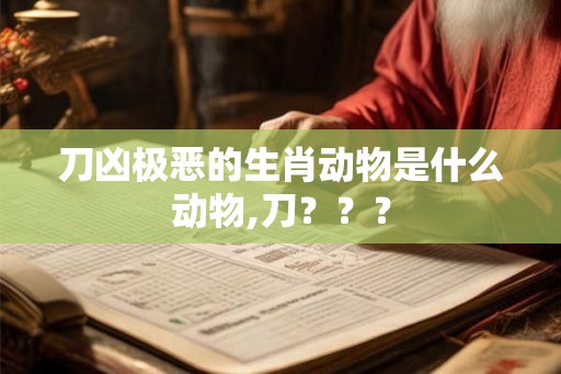 刀凶极恶的生肖动物是什么动物,刀??? 刀凶极恶的生肖动物是什么动物,刀???