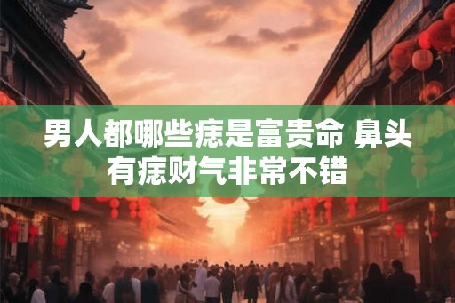 男人都哪些痣是富贵命 鼻头有痣财气非常不错