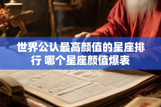 世界公认最高颜值的星座排行 哪个星座颜值爆表