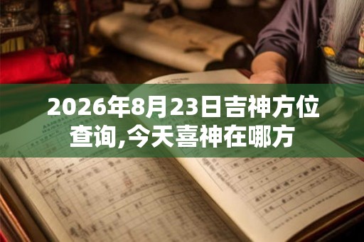2026年8月23日吉神方位查询,今天喜神在哪方