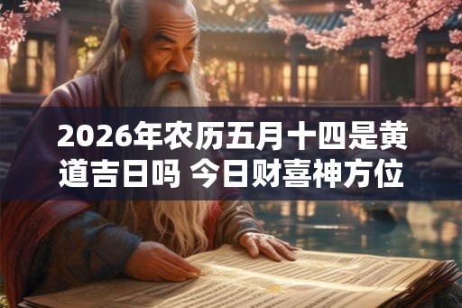 2026年农历五月十四是黄道吉日吗 今日财喜神方位