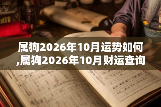 属狗2026年10月运势如何,属狗2026年10月财运查询