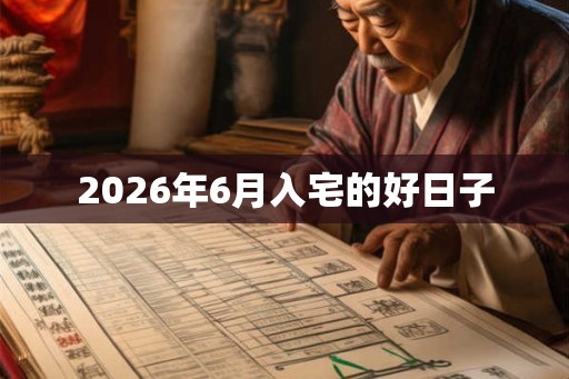 2026年6月入宅的好日子
