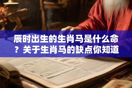 辰时出生的生肖马是什么命？关于生肖马的缺点你知道吗？