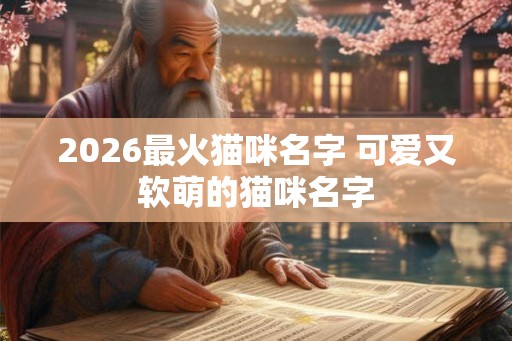 2026最火猫咪名字 可爱又软萌的猫咪名字