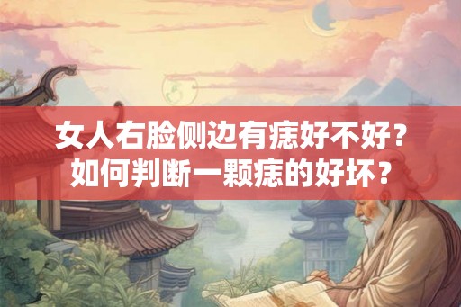 女人右脸侧边有痣好不好？如何判断一颗痣的好坏？