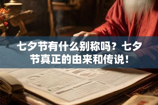 七夕节有什么别称吗？七夕节真正的由来和传说！