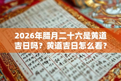2026年腊月二十六是黄道吉日吗？黄道吉日怎么看？