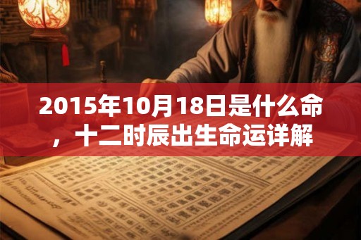 2015年10月18日是什么命，十二时辰出生命运详解