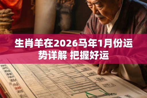 生肖羊在2026马年1月份运势详解 把握好运