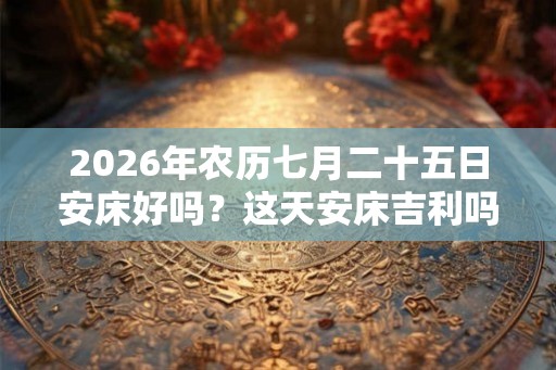 2026年农历七月二十五日安床好吗？这天安床吉利吗？