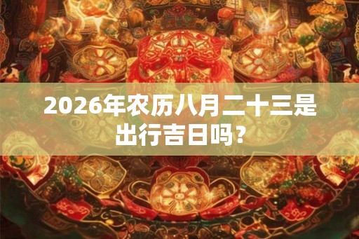 2026年农历八月二十三是出行吉日吗？