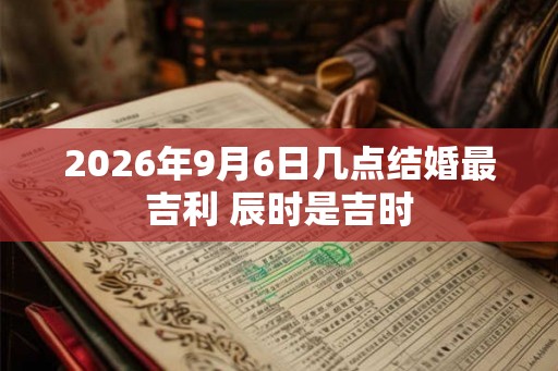 2026年9月6日几点结婚最吉利 辰时是吉时