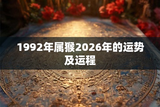 1992年属猴2026年的运势及运程