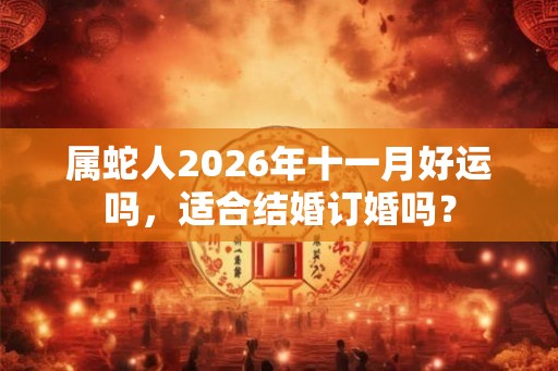 属蛇人2026年十一月好运吗，适合结婚订婚吗？