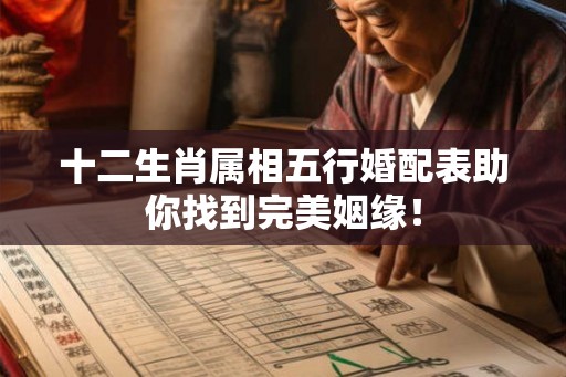 十二生肖属相五行婚配表助你找到完美姻缘！