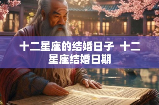 十二星座的结婚日子 十二星座结婚日期 十二星座的结婚日子 十二星座结婚日期